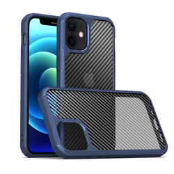 Apple iPhone 12 Pro Case Zore İnoks Cover Blue