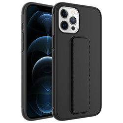 Apple iPhone 12 Pro Case Zore Qstand Cover Black