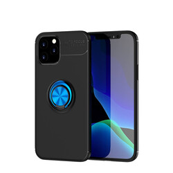 Apple iPhone 12 Pro Case Zore Ravel Silicon Cover Black-Blue