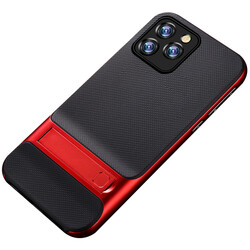 Apple iPhone 12 Pro Case Zore Stand Verus Cover Red