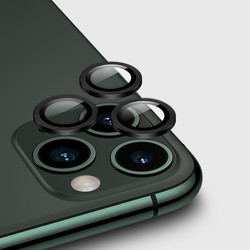 Apple iPhone 12 Pro CL-01 Kamera Lens Koruyucu Siyah
