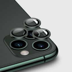Apple iPhone 12 Pro CL-02 Kamera Lens Koruyucu Koyu Yeşil