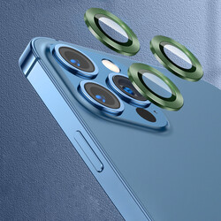 Apple iPhone 12 Pro CL-07 Kamera Lens Koruyucu Koyu Yeşil