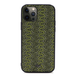 Apple iPhone 12 Pro Kılıf Kajsa Glamorous Serisi Waterfall Pattern Kapak Yeşil