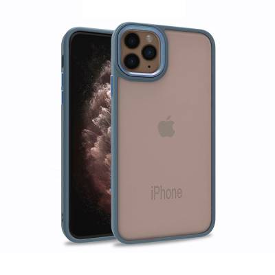 Apple iPhone 12 Pro Kılıf Zore Flora Kapak Sierra Mavi