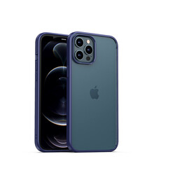 Apple iPhone 12 Pro Kılıf Zore Hom Silikon Lacivert