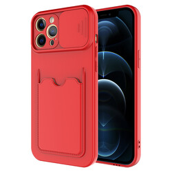 Apple iPhone 12 Pro Kılıf ​Zore Kartix Kapak Kırmızı