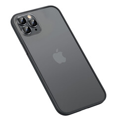 Apple iPhone 12 Pro Kılıf Zore Retro Kapak Siyah