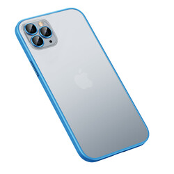 Apple iPhone 12 Pro Kılıf Zore Retro Kapak Mavi