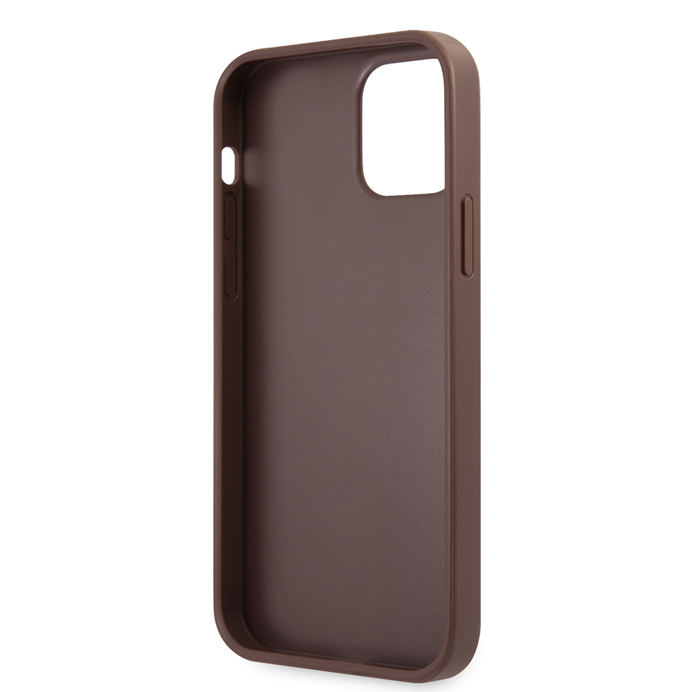 Apple iPhone 12 Pro Max Case Guess Original Licensed Large Metal Logo Design PU Leather Cover - 17