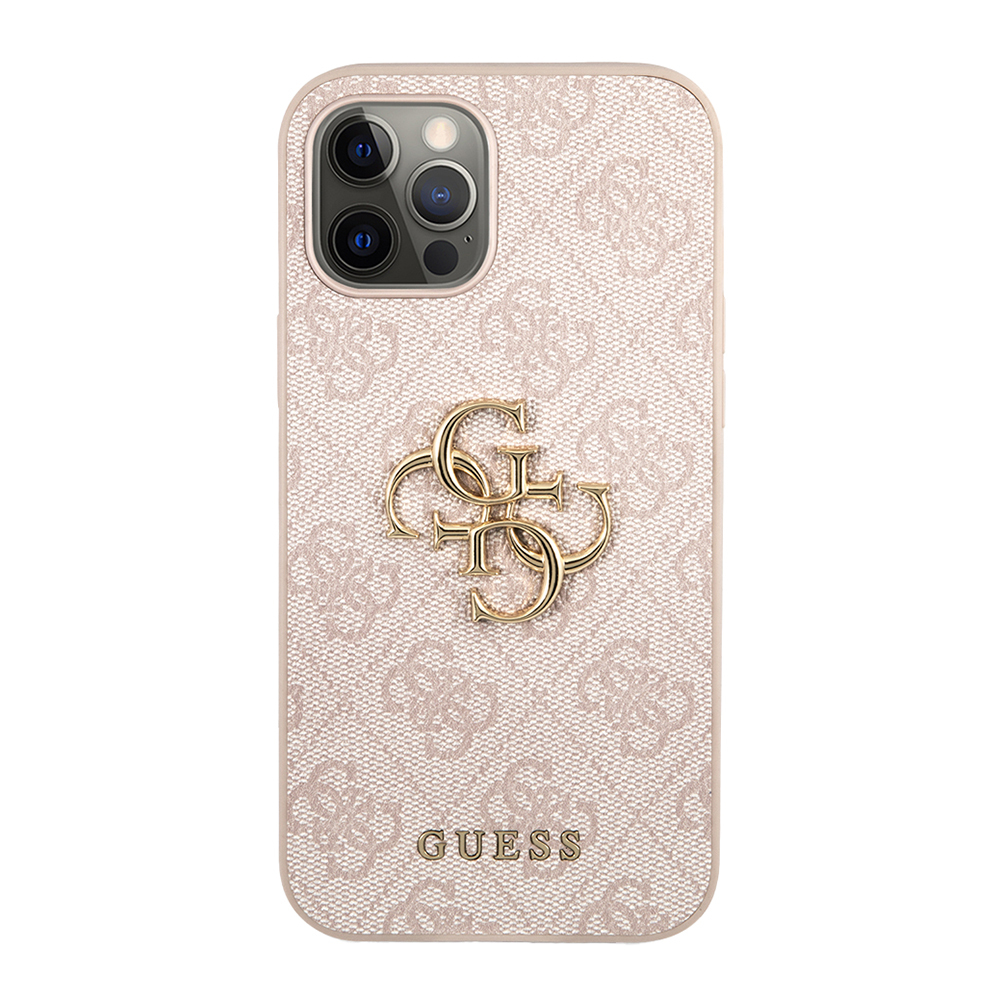 Apple iPhone 12 Pro Max Case Guess Original Licensed Large Metal Logo Design PU Leather Cover - 20