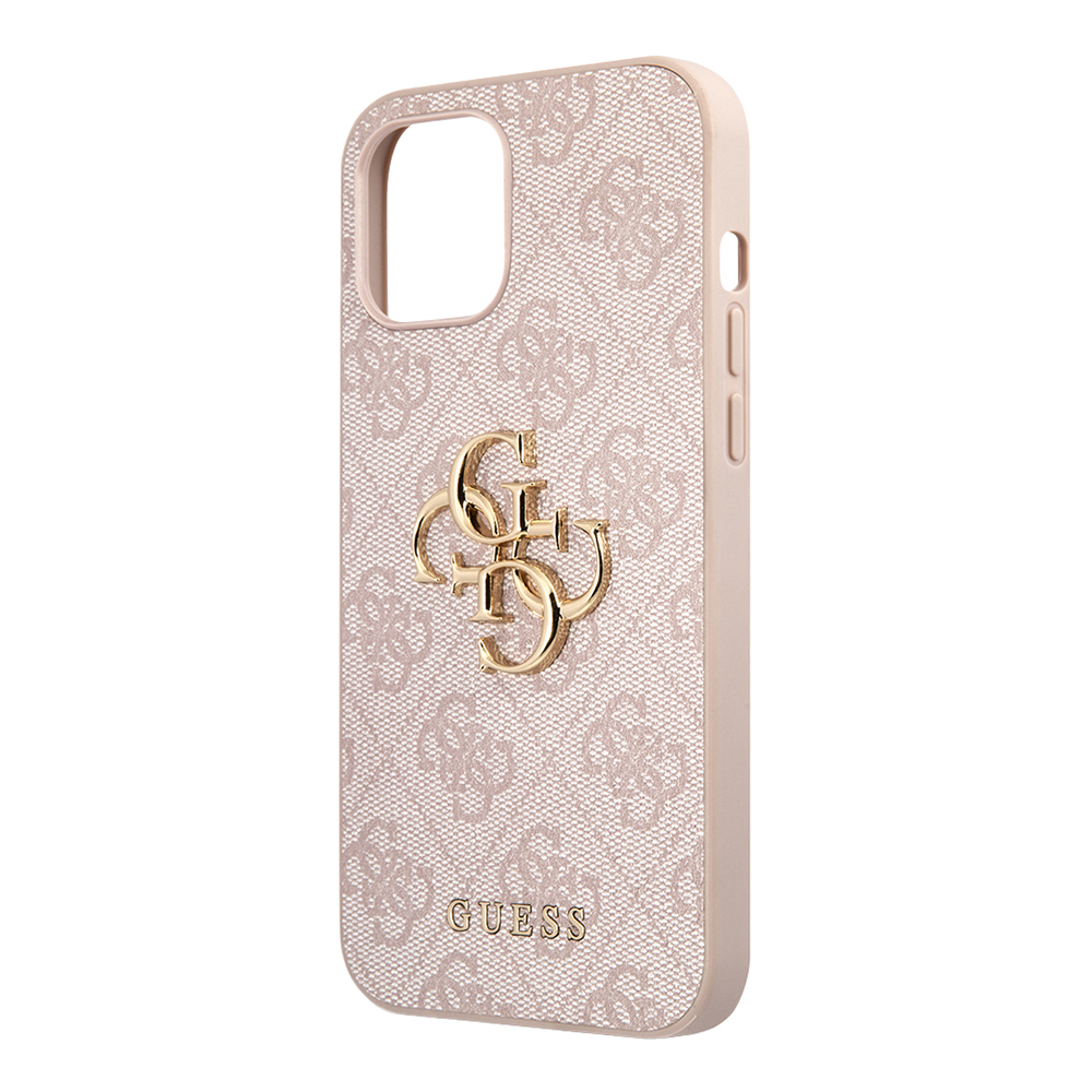 Apple iPhone 12 Pro Max Case Guess Original Licensed Large Metal Logo Design PU Leather Cover - 23