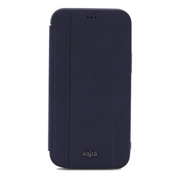 Apple iPhone 12 Pro Max Case Kajsa Dale Series Parallel PU Folio Cover Case Navy blue