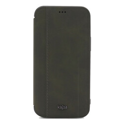 Apple iPhone 12 Pro Max Case Kajsa Dale Series Parallel PU Folio Cover Case Green
