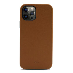 Apple iPhone 12 Pro Max Case ​Kajsa Litchi Cover Brown