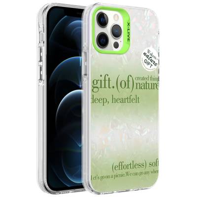 Apple iPhone 12 Pro Max Case Marble Pattern Zore Marbello Cover Green