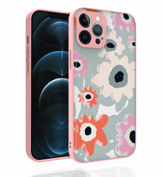 Apple iPhone 12 Pro Max Case Patterned Camera Protected Glossy Zore Nora Cover NO5