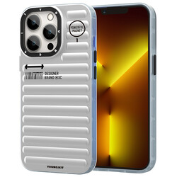 Apple iPhone 12 Pro Max Case YoungKit Plain Colored Series Cover Silver