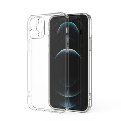 Apple iPhone 12 Pro Max Case Zore Kamera Korumalı Süper Silikon Cover Colorless