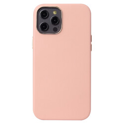 Apple iPhone 12 Pro Max Case Zore Leathersafe Wireless Cover Pink
