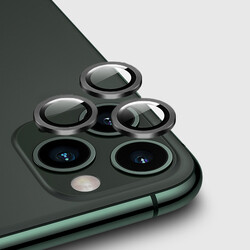Apple iPhone 12 Pro Max CL-02 Kamera Lens Koruyucu Gri