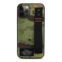 Apple iPhone 12 Pro Max Kılıf Kajsa Cordura Serisi Military Kapak Yeşil