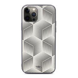Apple iPhone 12 Pro Max Kılıf Kajsa Splendid Serisi 3D Cube Kapak Beyaz