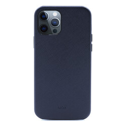 Apple iPhone 12 Pro Max Kılıf ​Kajsa Woven Kapak Mavi