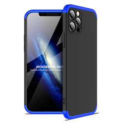 Apple iPhone 12 Pro Max Kılıf Zore Ays Kapak Siyah-Mavi