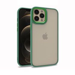 Apple iPhone 12 Pro Max Kılıf Zore Flora Kapak Yeşil