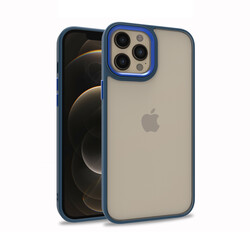 Apple iPhone 12 Pro Max Kılıf Zore Flora Kapak Mavi