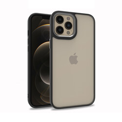 Apple iPhone 12 Pro Max Kılıf Zore Flora Kapak Siyah