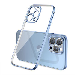 Apple iPhone 12 Pro Max Kılıf Zore Gbox Kapak Mavi Açık