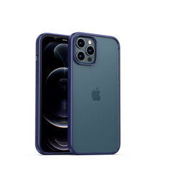 Apple iPhone 12 Pro Max Kılıf Zore Hom Silikon Lacivert
