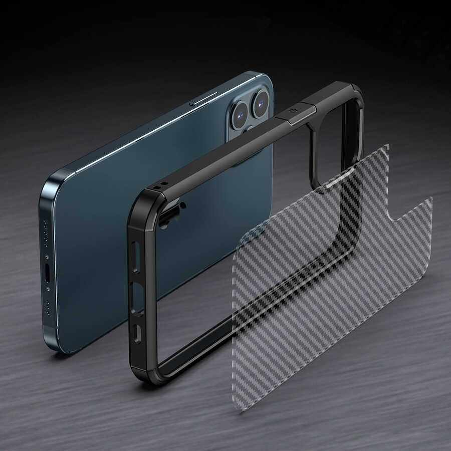 Apple iPhone 12 Pro Max Kılıf Zore İnoks Kapak - 10