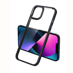 Apple iPhone 12 Pro Max Kılıf Zore Krom Kapak Siyah