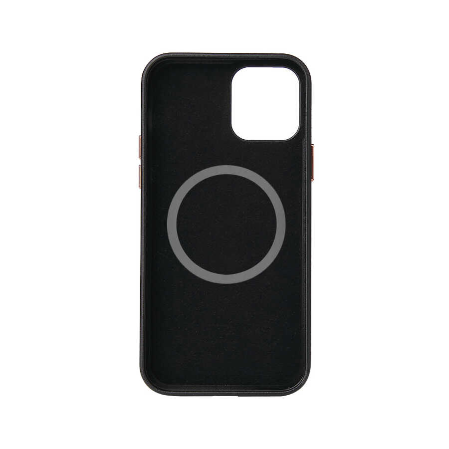 Apple iPhone 12 Pro Max Kılıf Zore Leathersafe Wireless Kapak - 2