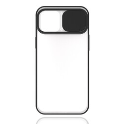 Apple iPhone 12 Pro Max Kılıf Zore Lensi Kapak Siyah