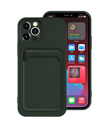 Apple iPhone 12 Pro Max Kılıf ​​Zore Ofix Kapak Koyu Yeşil