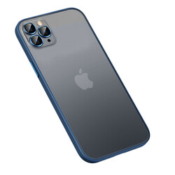 Apple iPhone 12 Pro Max Kılıf Zore Retro Kapak Lacivert