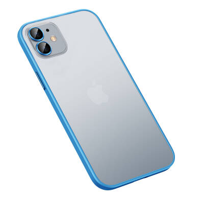 Apple iPhone 12 Pro Max Kılıf Zore Retro Kapak Mavi