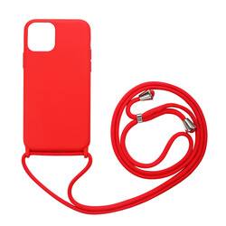 Apple iPhone 12 Pro Max Kılıf Zore Ropi Kapak Kırmızı
