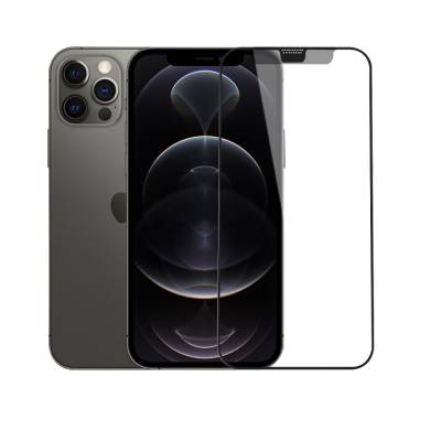 Apple iPhone 12 Pro Max Wiwu iVista Screen Matte Ultra Güçlü Temperli Mat Ekran Koruyucu Siyah