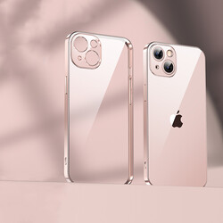 Apple iPhone 13 Benks Matte Electroplated TPU Kapak Pembe