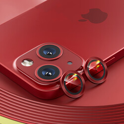 Apple iPhone 13 Benks New KR Kamera Lens Koruyucu Kırmızı