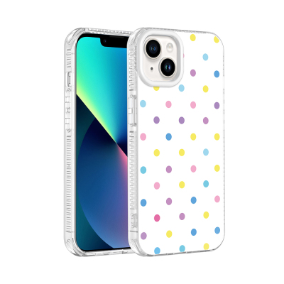 Apple iPhone 13 Case Airbag Design Zore Potik Hard PC Cover White