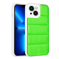 Apple iPhone 13 Case Camera Protected Colorful Zore Hopscotch Cover with Airbag Green