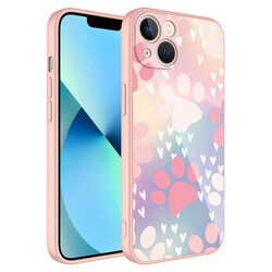 Apple iPhone 13 Case Camera Protected Patterned Hard Silicone Zore Epoksi Cover NO4