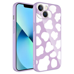 Apple iPhone 13 Case Camera Protected Patterned Hard Silicone Zore Epoksi Cover NO6