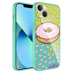 Apple iPhone 13 Case Camera Protected Patterned Hard Silicone Zore Epoksi Cover NO12